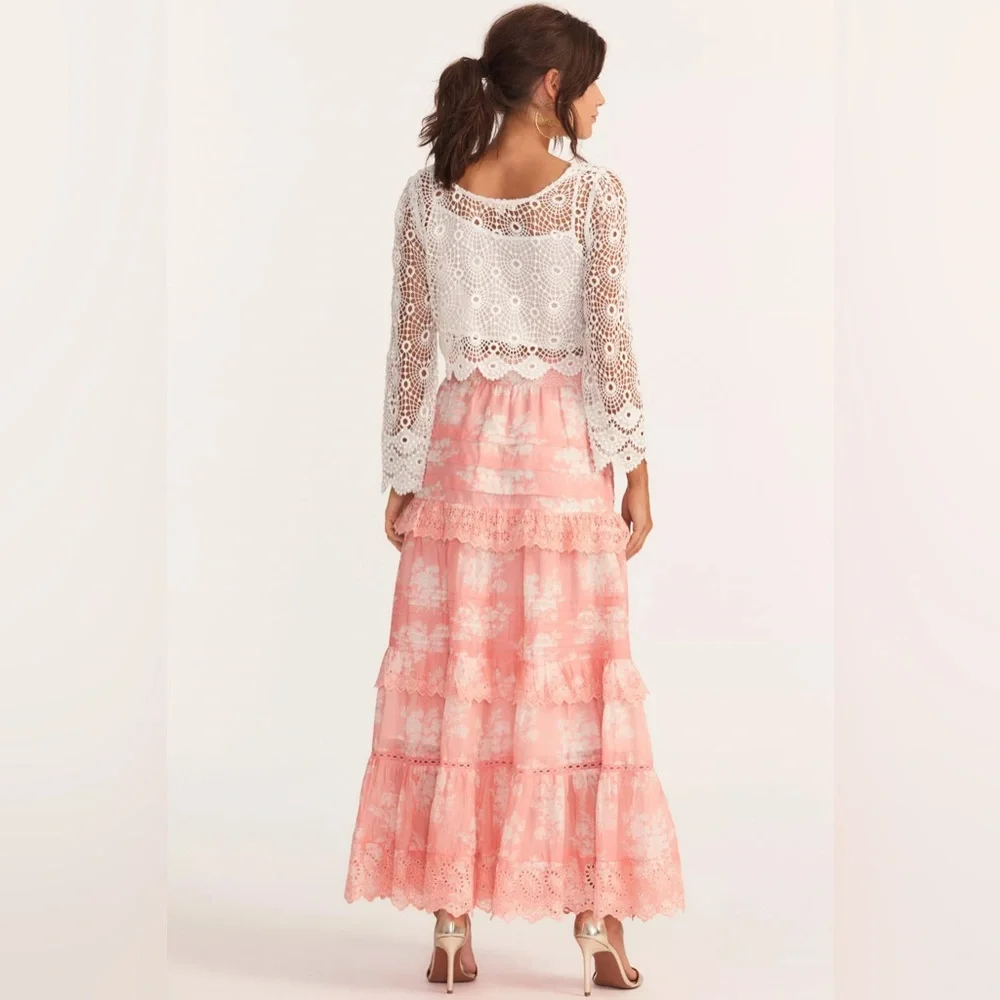 NWT $595 LoveShackFancy Ariah Maxi Skirt